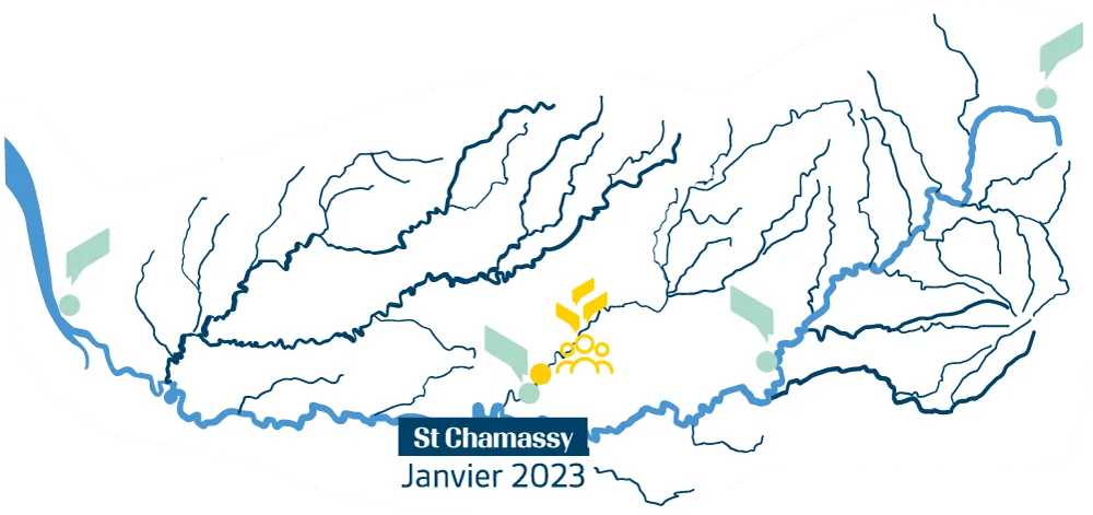 Carte situant l'atelier territorial de Saint Chamassy, en Dordogne